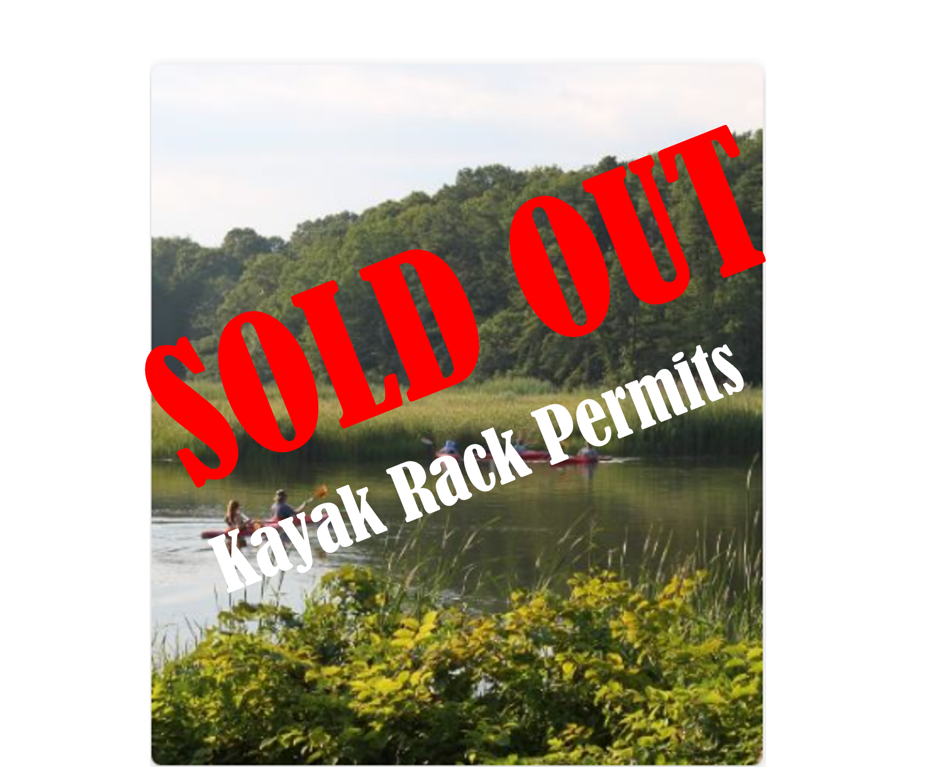 Sold Out Graphic for Kayak Rack permits