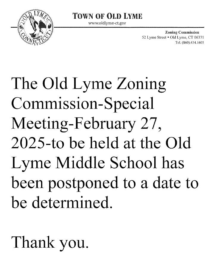 Cancelled - Zoning Commission Special Mtg Feb 27 - Cancelled
