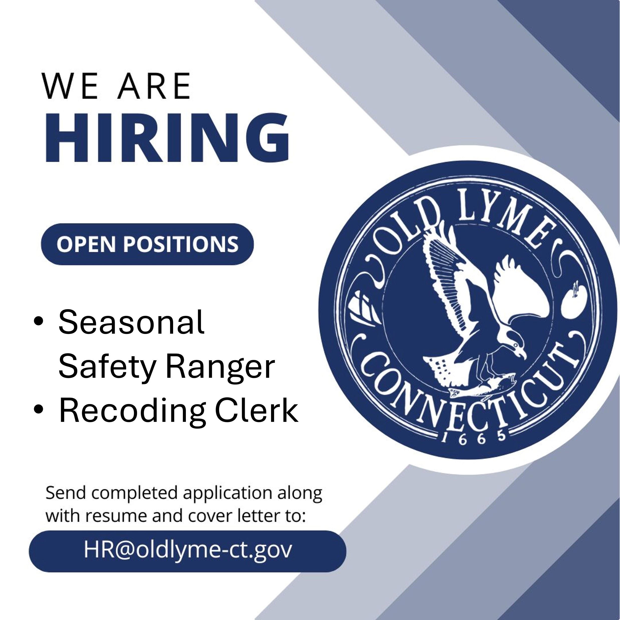 Job Opportunities open - May 2025