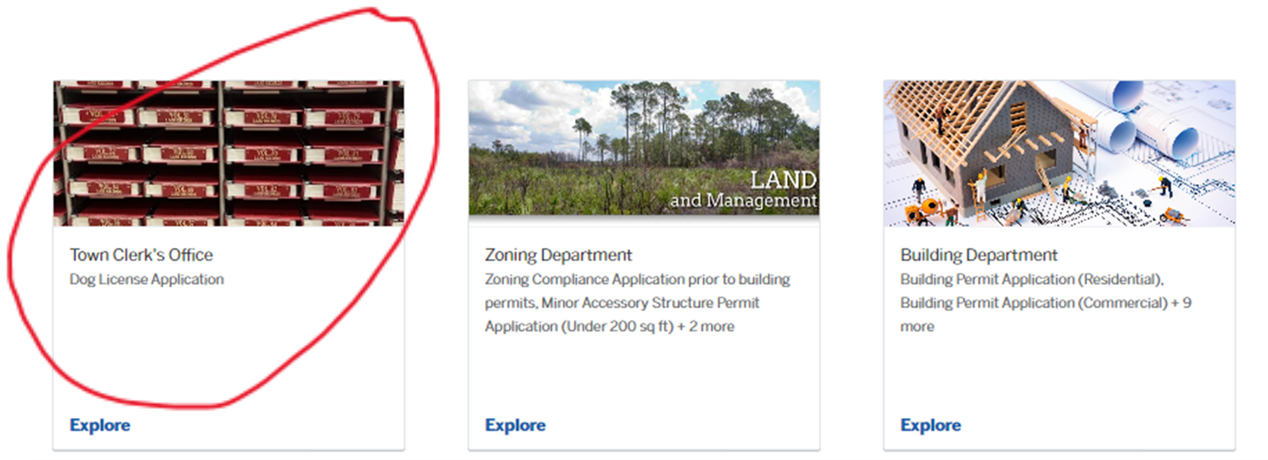 Website page graphic for Dog licensing application