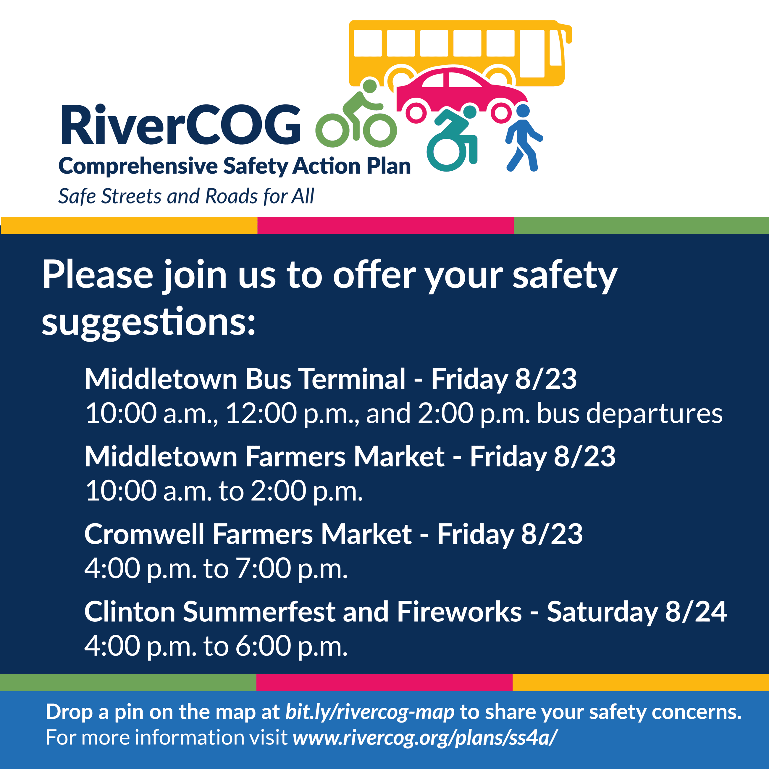 Safe Streets and Roads for All Pop Up information meetings