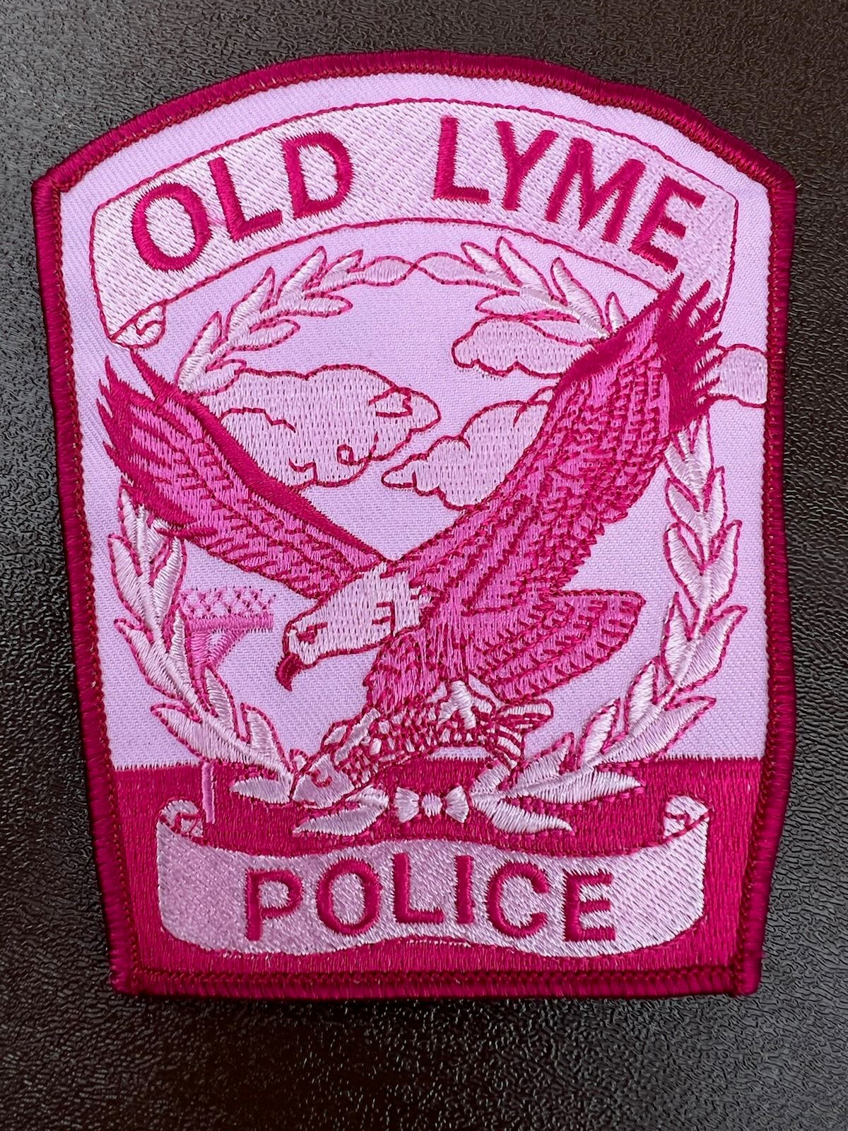 Police Patch given by TBBCF in Breast Cancer Pink