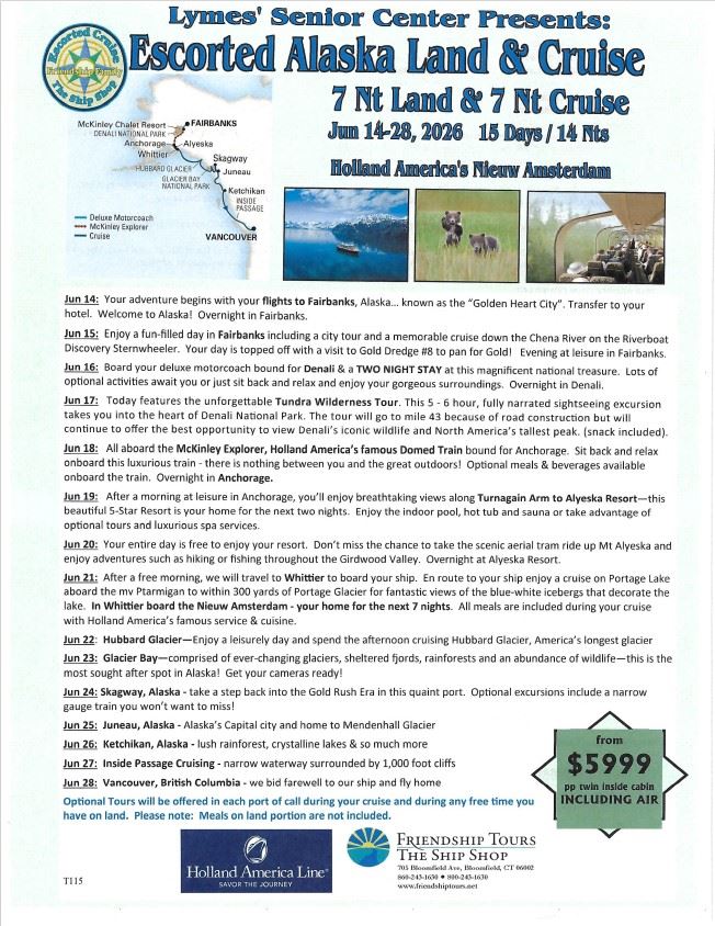 2026 Alaska Overnight Trip